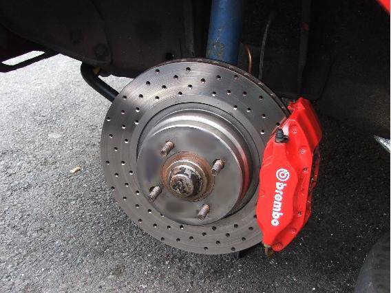 Disc complete with Brembo progressive light weight caliper fitted